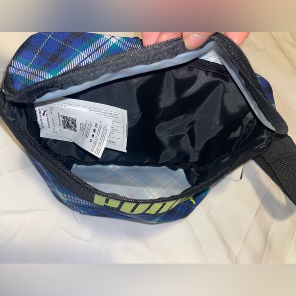 NWT PUMA FANNY PACK RHYTHM HIP SACK BLUE AND GREEN PLAID. - Picture 14 of 14